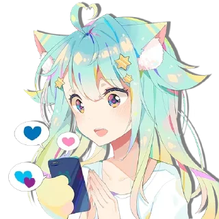 Sticker Lanmewko by @anime_stickerr - 2