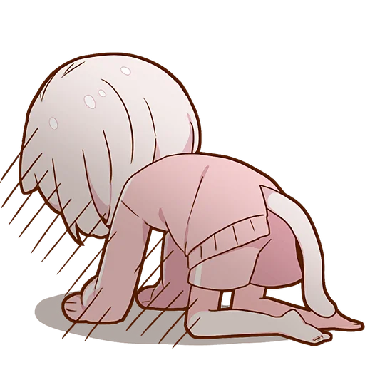 Стикер Lazy_MININEKO_girl_Nyasticks - 1