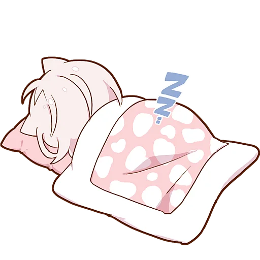 Стикер Lazy_MININEKO_girl_Nyasticks - 1