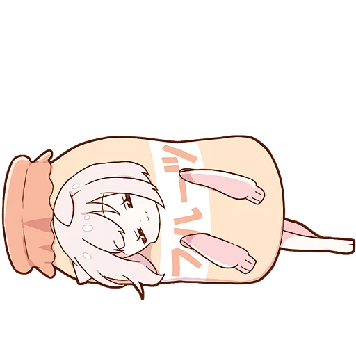 Стикер Lazy_MININEKO_girl_Nyasticks - 1