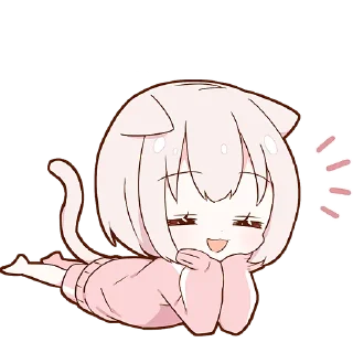 Sticker Ленивая Мининэко @Nyasticks - 7