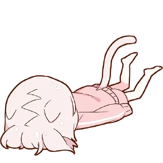 Sticker Ленивая Мининэко @Nyasticks - 3