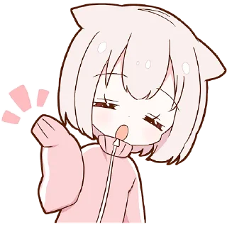 Sticker Ленивая Мининэко @Nyasticks - 8