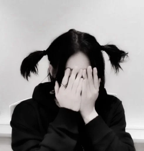 black and white human face person