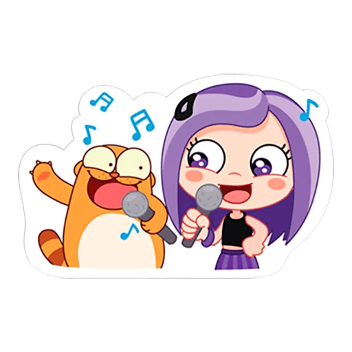 Стикер LegCat_Violet_1_rus - 1