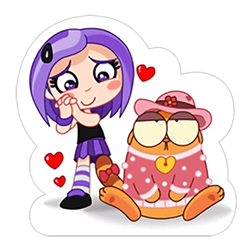 Sticker LegCat_Violet_1_rus - 1