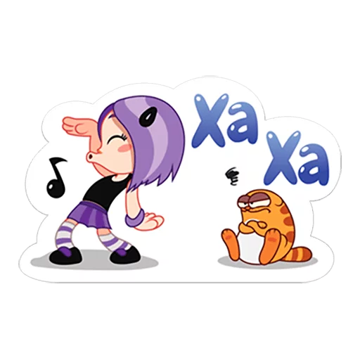 Стикер LegCat_Violet_1_rus - 1