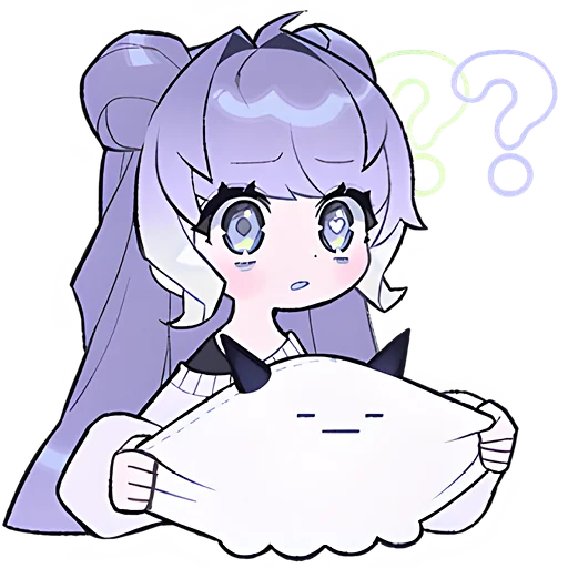 Стикер Ленивая-тян @Nyasticks - 8