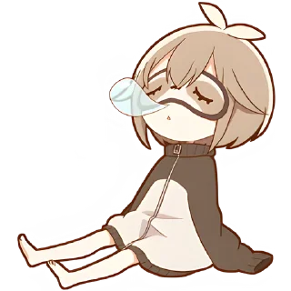 Стикер Ленивец-кун @Nyasticks - 6