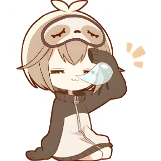 Стикер Ленивец-кун @Nyasticks - 11