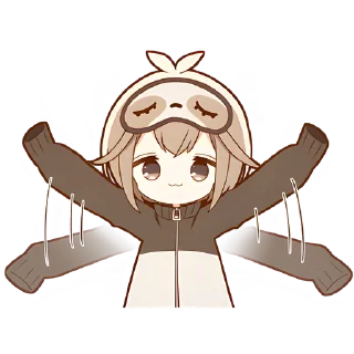 Стикер Ленивец-кун @Nyasticks - 9