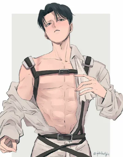 Sticker Леви муж @titan_memx + @anime_stickerr - 10