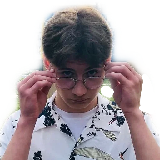 person human face glasses