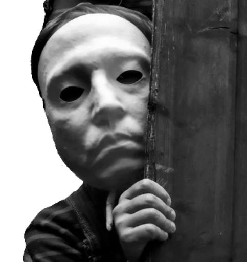 human face black and white statue