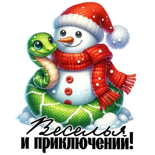 christmas cartoon snowman