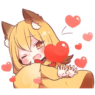 Sticker Лиса-чан @Nyasticks - 0