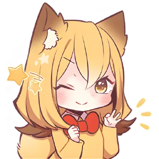 Sticker Лиса-чан @Nyasticks - 1
