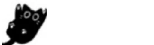 кошка чёрный черно-белый