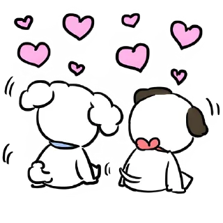 Sticker Маленькие собачки @Nyasticks - 0