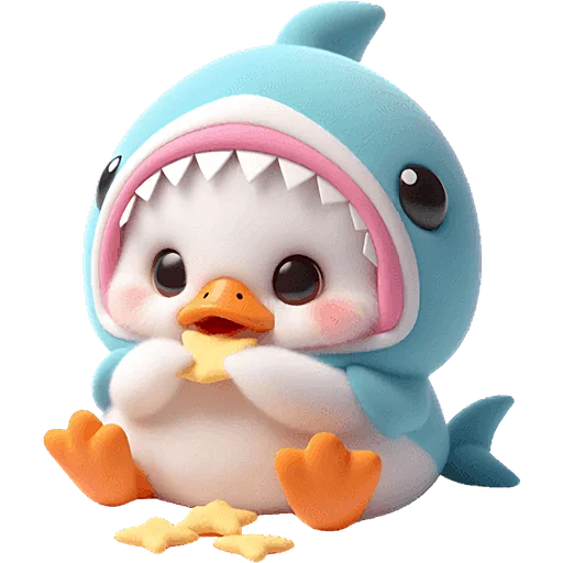 Sticker Little_Duck_Shark_Nyasticks - 1