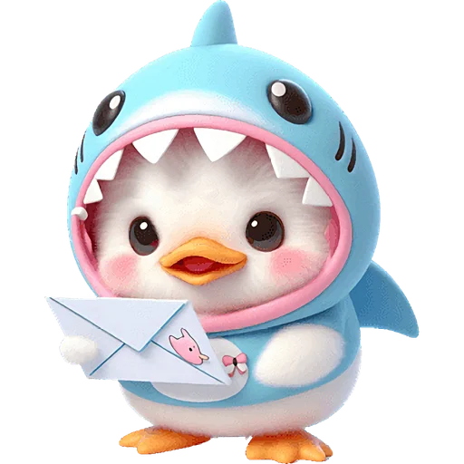 Sticker Little_Duck_Shark_Nyasticks - 1