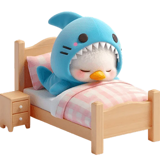 Sticker Little_Duck_Shark_Nyasticks - 1