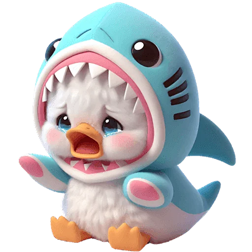 Sticker Little_Duck_Shark_Nyasticks - 1