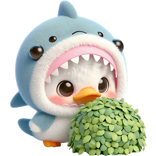 Sticker Little_Duck_Shark_Nyasticks - 1