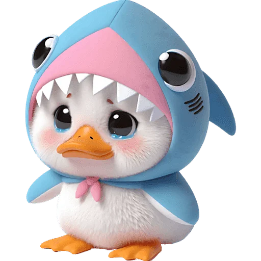 Sticker Little_Duck_Shark_Nyasticks - 1