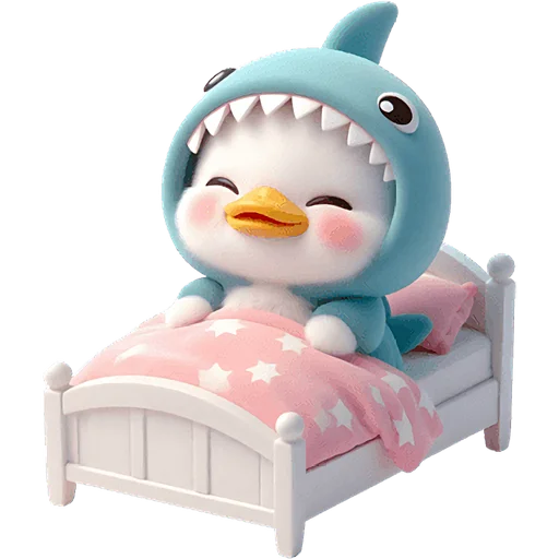 Sticker Little_Duck_Shark_Nyasticks - 1