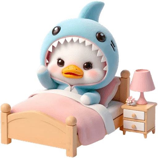 Sticker Little_Duck_Shark_Nyasticks - 1