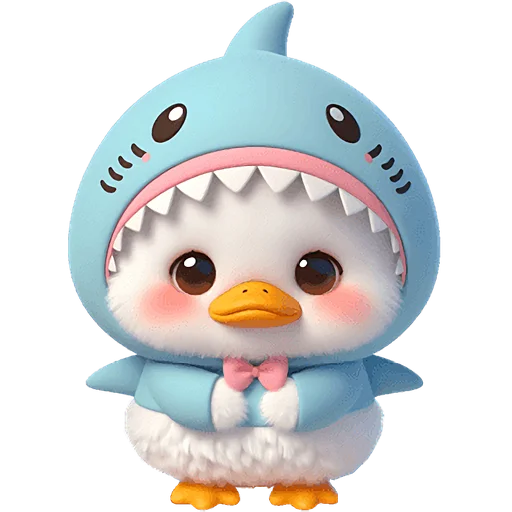 Sticker Little_Duck_Shark_Nyasticks - 1