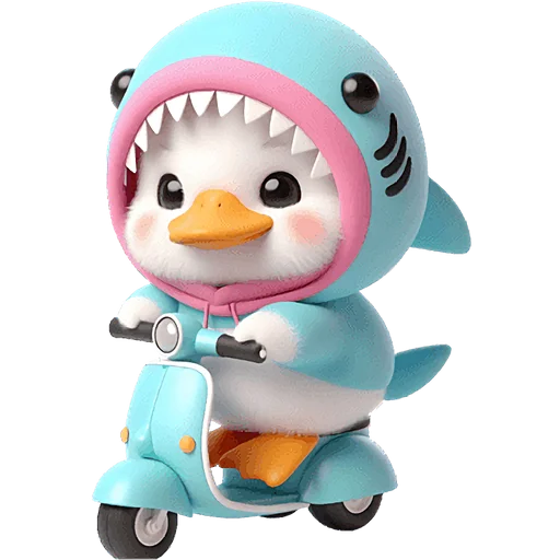 Sticker Little_Duck_Shark_Nyasticks - 1
