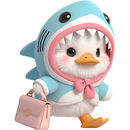 Sticker Little_Duck_Shark_Nyasticks - 1