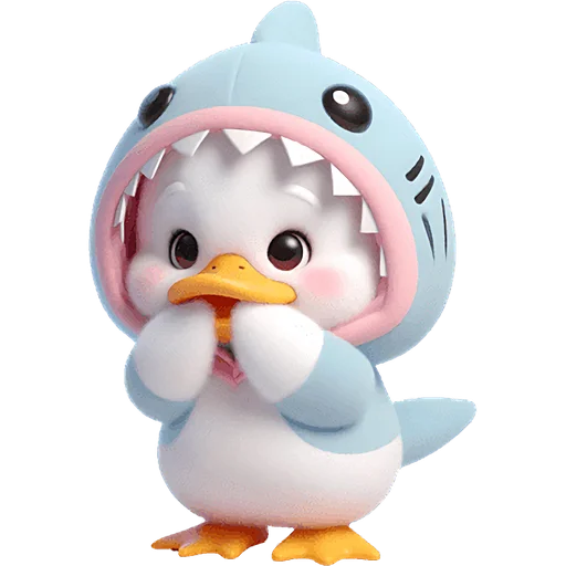 Sticker Little_Duck_Shark_Nyasticks - 1