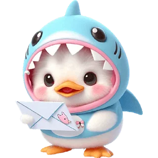 Sticker Утиная акула @Nyasticks - 10