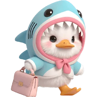 Sticker Утиная акула @Nyasticks - 1