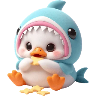 Sticker Утиная акула @Nyasticks - 11