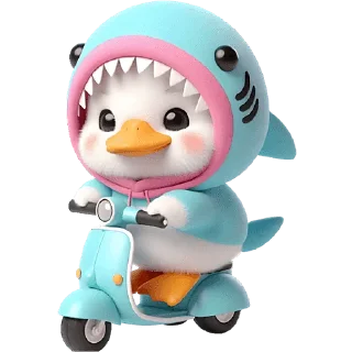 Sticker Утиная акула @Nyasticks - 2