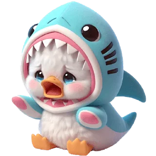 Sticker Утиная акула @Nyasticks - 8
