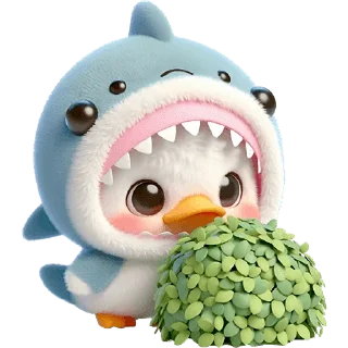 Sticker Утиная акула @Nyasticks - 7