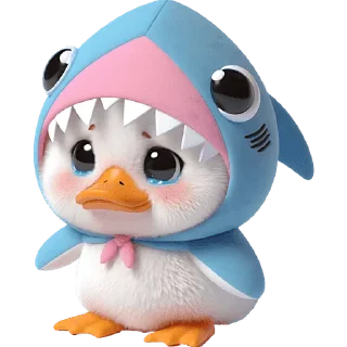 Sticker Утиная акула @Nyasticks - 6