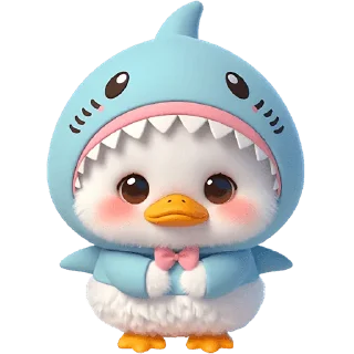 Sticker Утиная акула @Nyasticks - 3