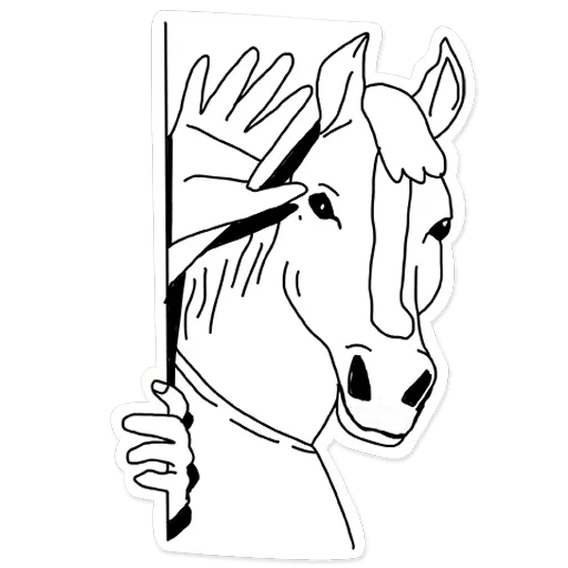 sketch drawing horse