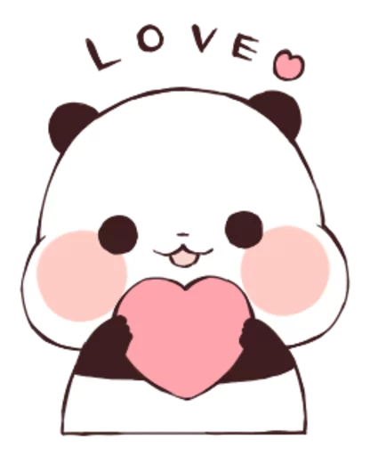 Стикер Love Love Yururin Panda - 11