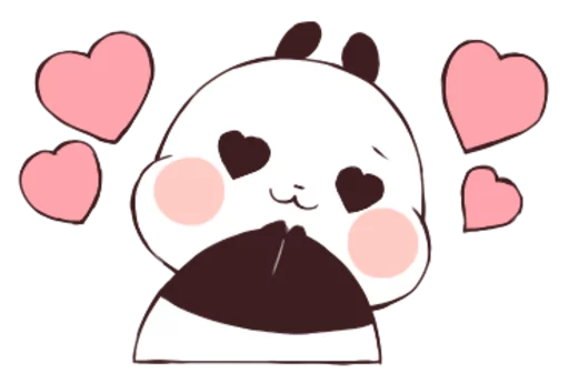 Стикер Love Love Yururin Panda - 3