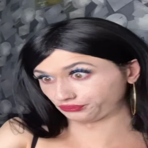 человеческое лицо Человек губная помада