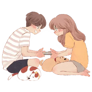 Стикер Любовь и Нястикс @nyasticks - 0