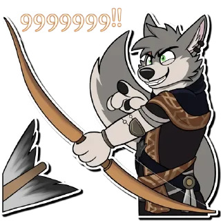 Sticker Lucky the Wolf - 7