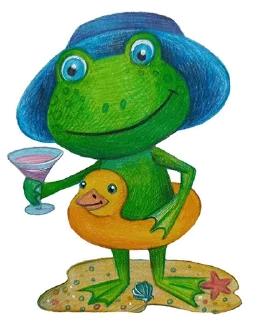 Стикер Лягушмель @hudozhnikOS - 2